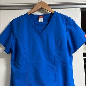 Dickies V-Neck Blue Short Sleeve Top